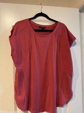 Lane Bryant Dusty Rose Short Sleeve Scoop Neck Tee